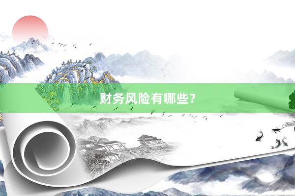 财务风险有哪些？